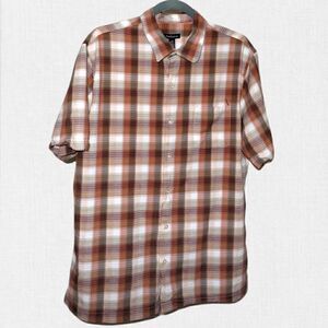 Van Heusen Short Sleeve Plaid Button Up